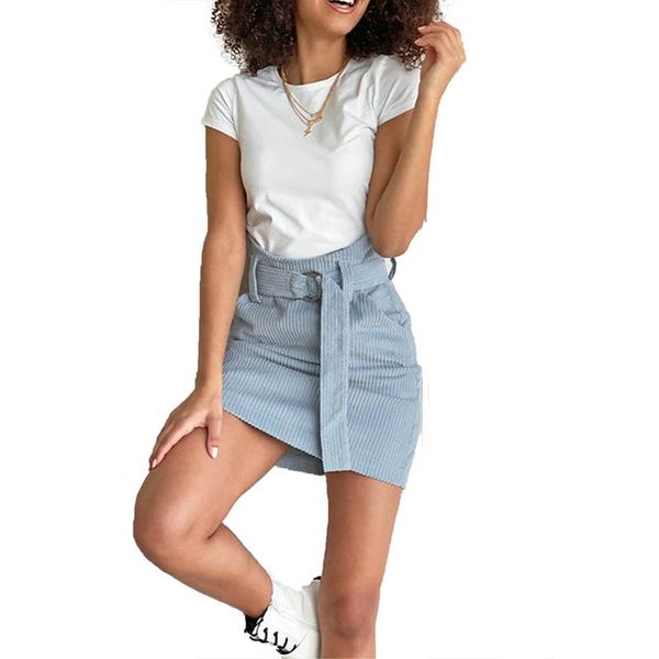 

2020 womens skirts high waist solid blue slim hip skirt short clubwear mini skirt clubwear, Black