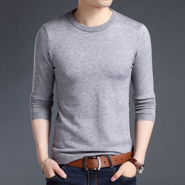 

осень зима с длинными рукавами о-образный вырез свитер мужчин потерять сплошной цвет теплого пассива рубашки 1115, White;black