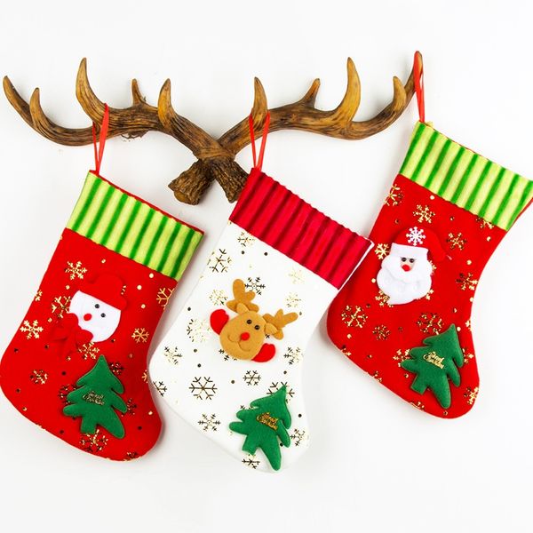 

christmas stockings gift holder christmas socks decorations for home kerst sokken xmas tree hanging pendant fireplace ornaments
