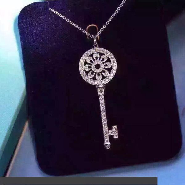 

женщины ожерелье новые высококачественные аксессуары wsj012 регулируемый солнечный цветок ключ свитер цепи, Silver