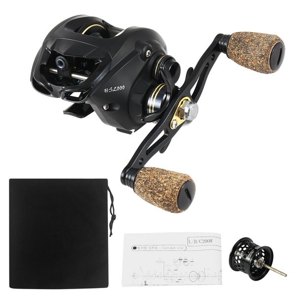 

18+1 ball bearings baitcasting fishing reel w/ deep shallow spools 6.3:1 gear ratio fishing bait casting reel fishing reels