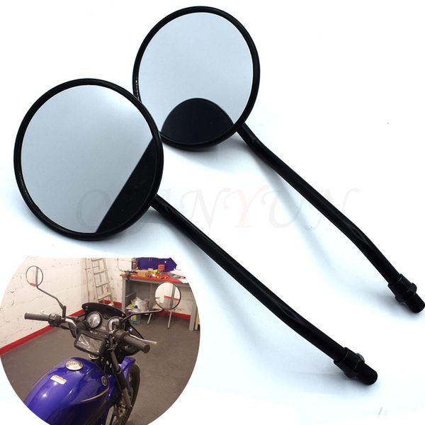 

1 double circular motorcycle mirror universal 10 mm motorcycle rearview mirror for yamaha fz6 fazer fz6r fz8 fz1 fazer xj6 fz-07