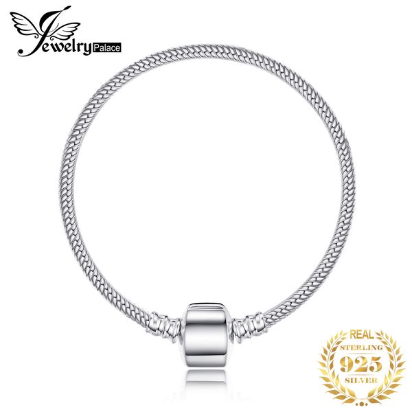 

jewelrypalace 925 sterling silver bracelet snake chain bangle bracelets for women bracelet fit beads charms silver 925 original, Golden;silver