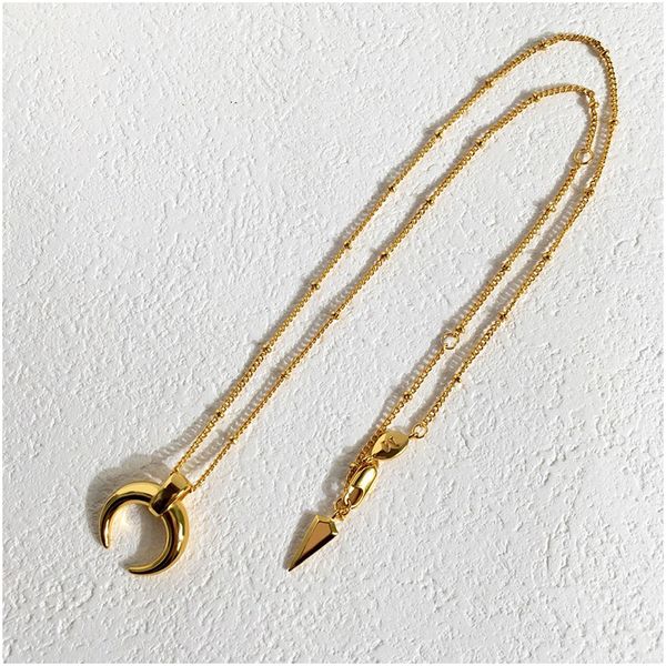 

карточка ожерелье ox horn pendeloque cut ожерелье украшения карты ожерелье женщина украшения роскошные ювелирные изделия конструктора женщин, Silver