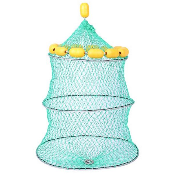 

portable floating ball fish net new cast mesh cage boat fishing catching silk material fishing net for lure