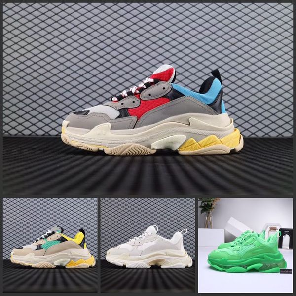 

2020 мода повседневная обувь платформа 17fw triple-s папа для мужской женщины черный дешевый спортивный роскошный дизайн тройной урожай разм