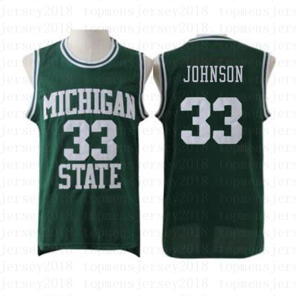 

NCAA Michigan State Spartans 33 Earvin Johnson Magic Green White College 33 Larry Bird High School Basketball 20202066666