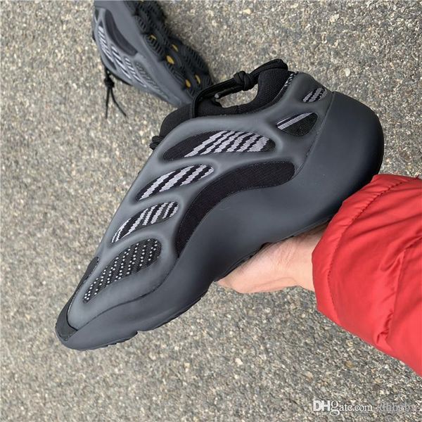 

authentic kanye west originals 700 v3 black azael running shoes 3m reflective wave runner men women sports sneakers with box