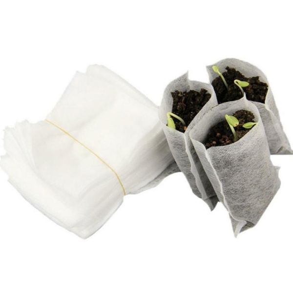 

100pcs/bag biodegradable seed nursery bags nursery flower pots vegetable transplant breeding pots garden planting bag
