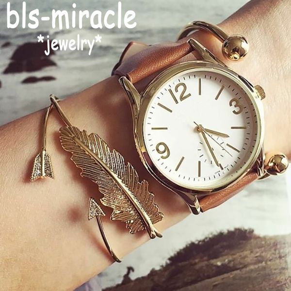 

bohemian feather word bracelets & bangles gold silver color crystal cuff charm multilayer bracelet femme party gifts, Red;blue