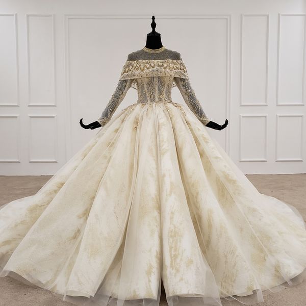 

винтаж свадебное платье высокого вырезом с длинным рукавом тюль off плеча пришивания pattern кружева свадебное платье для беременных платье, White