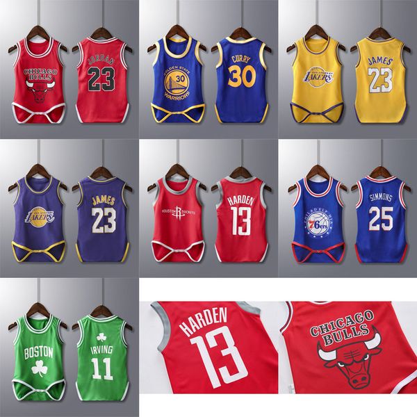 

2019 new whole ale ale of american ba ketball uper tar ba ketball tar cu tom ba ketball integrated ve t port wear for baby, Pink;white