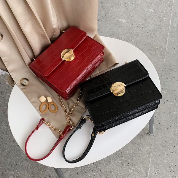 

ретро крокодил цепи crossbody сумки для женщин аллигатор женские сумки женская мода плеча сумки посыльного сумки тотализатор 2020