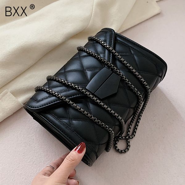 

bxx] solid color кожа pu crossbody сумка для женщин 2020 цепи дизайна плеча сумки для женщин путешествия сумки hk169
