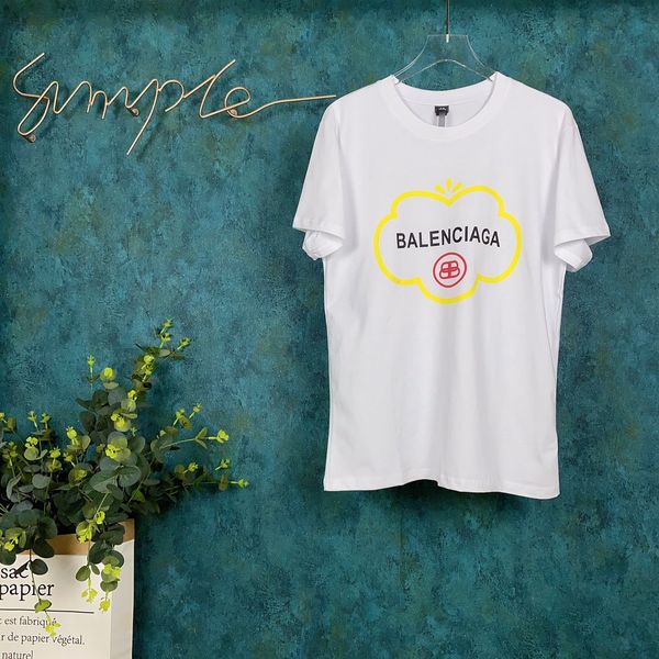 

2020ss весной и летом новый высококачественный хлопок печати короткий рукав круглый шею панель t-shirt размер: -l-xl-xxl-xxxl цвет: черный, White;black