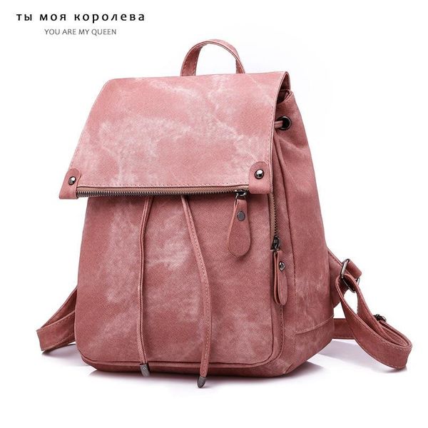 

fashion women pu leather backpacks vintage female bucket shoulder bag travel ladies bagpack school bags for girls preppy