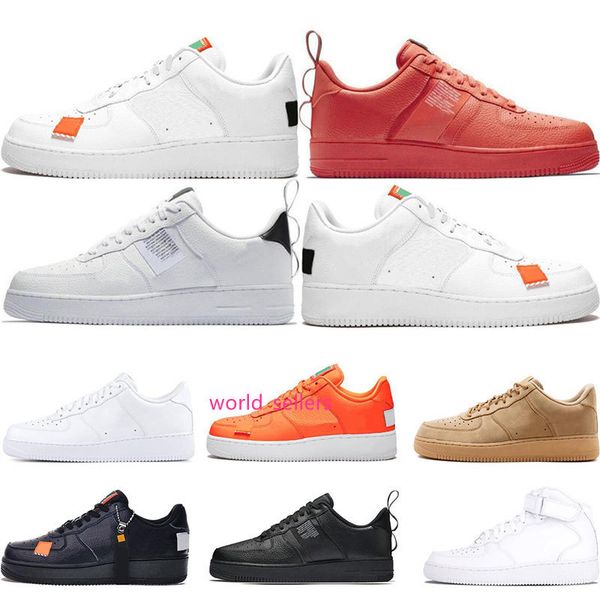 

2019 men 1 utility classic black white women casual shoes red skateboarding high low cut wheat trainers sports sneakers size 36-45
