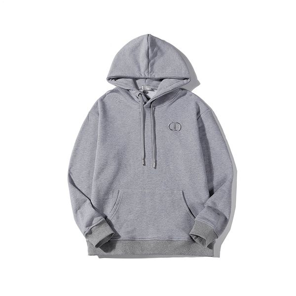 

diors designer luxury mens hoodies tide brand sweatshirts simple kangaroo pocket renaissance couple black grey hoodies, White;black