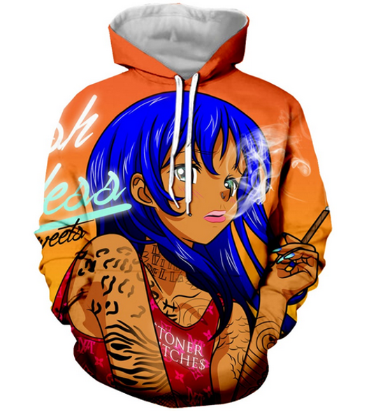 

fashion 3d printed goddess nikki men women pullover hoodies street wear casual hip hop pockets sweatshirt clothing zgxl0108, Black