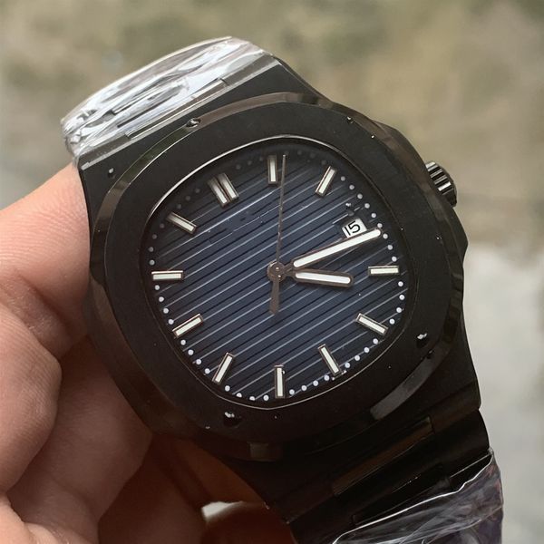 

luxury watch asian 2813 movement 40mm 5711/1a 5711 mechanical transparent stainless black steel automatic mens watches wristwatches, Slivery;brown