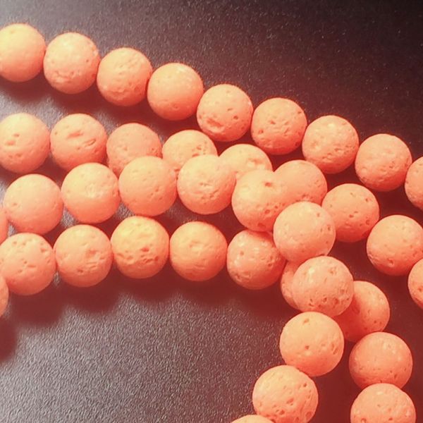 

fashion orange lava stone beads natural volcanic rock round branelli solved the ball 10mm for diy jewelry wholesale, Golden;silver