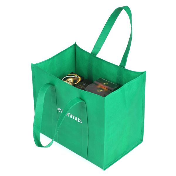 

6pcs wide bottom design multipurpose reusable non-woven large grocery tote bags foldable shopping bags storage handbags black