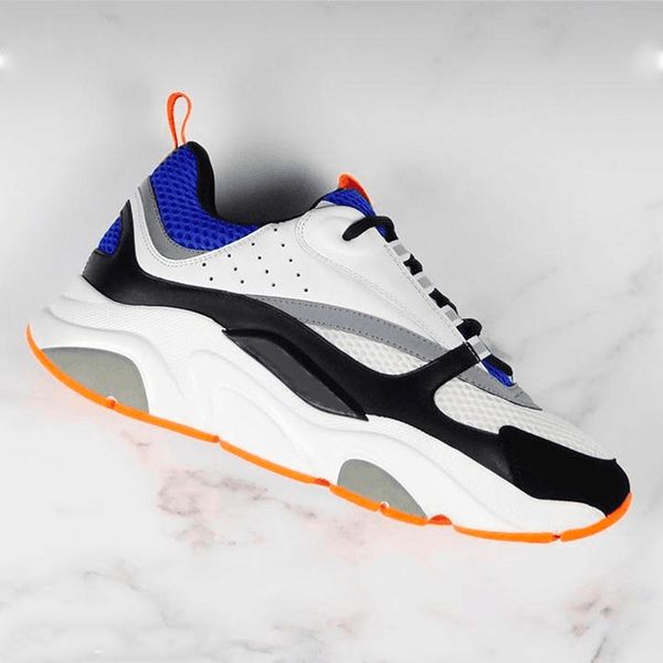 

b22 sneaker mens designer shoes vintage sneakers canvas and calfskin trainers luxury low casual shoes 20color big size 35-46, Black