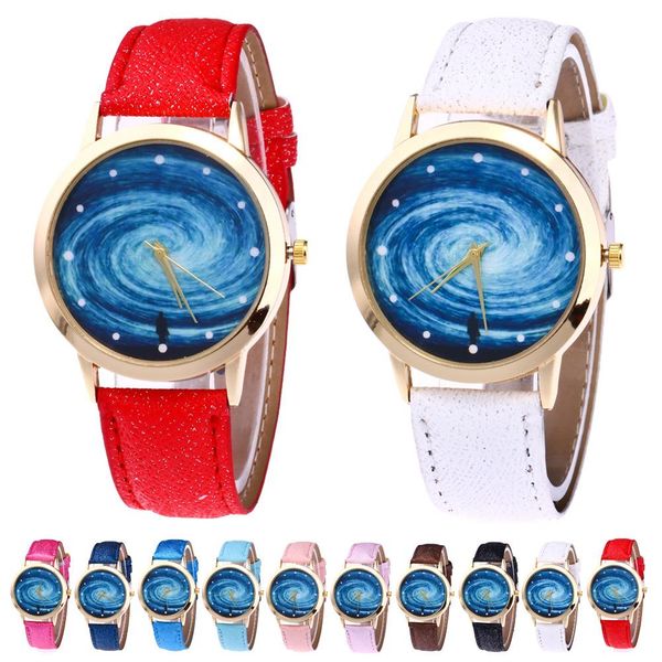 

zhoulianfa women men lover stylish dial quartz analog pu strap watch jewelry wristwatch watchband gift for lover couple, Slivery;brown