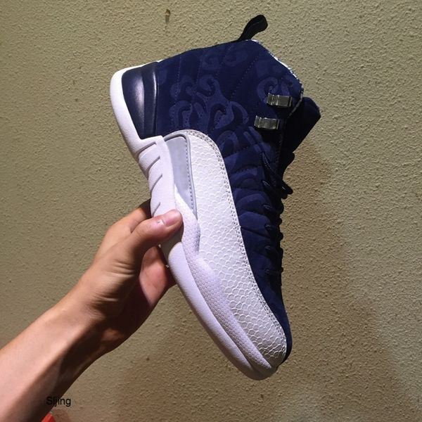

with box 12 12s new international flight greet japanese culture mens basketball shoes suede blue white sports trainers sneakers