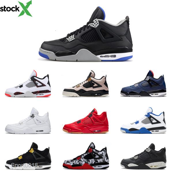 

баскетбол обувь 4s что 4 белый цемент черный кот синий фиолетовый разводят прохладный серый день свободных oreo мужские тренеров спорт тапки, Black
