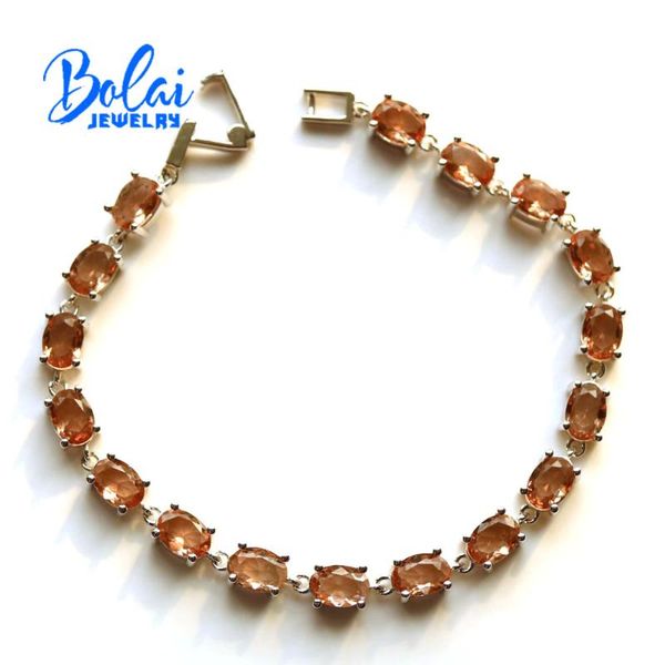 

bolai ,color change zultanite oval shape bracelet created gemstone fine jewelry 925 sterling silver fashion accessories for lady, Golden;silver