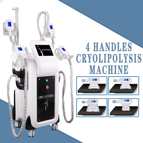 

2020 new cryolipolysis liposuction 4 handle e cryolipolysis lipo cryo cryotherapy fat ing body shaper machine ce approved