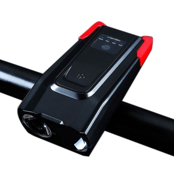

new-red built-in 4000mah bicycle light sensor intelligent for bike accessore with speaker usb charging cycling lampta