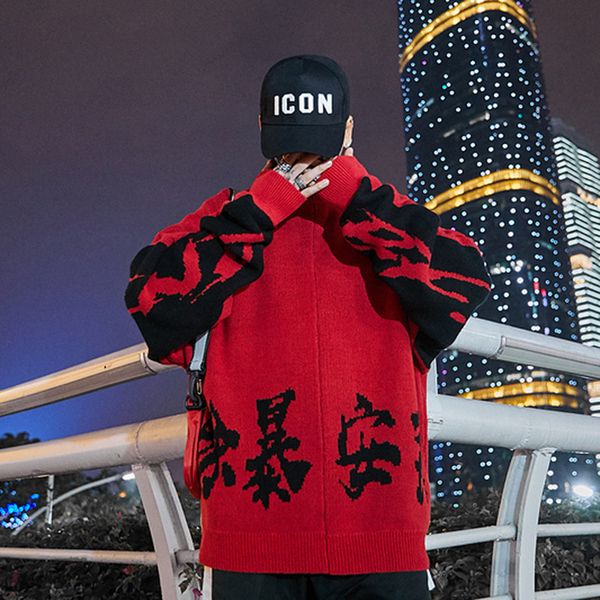 

bats sleeves mens 2018 sweater knitted turtleneck sweaters men fashion pullover parody clown hip-hop sweater male knitwear, White;black