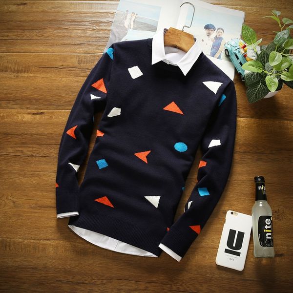 

2017 new fashion winter warm nice quality men sweater round collar pullover thermal sweater design soft and warm m8816, White;black