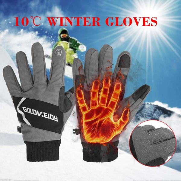 

winter thermal ski gloves men women fleece touch screen snowboard gloves outdoor waterproof snow motorcycle skiing