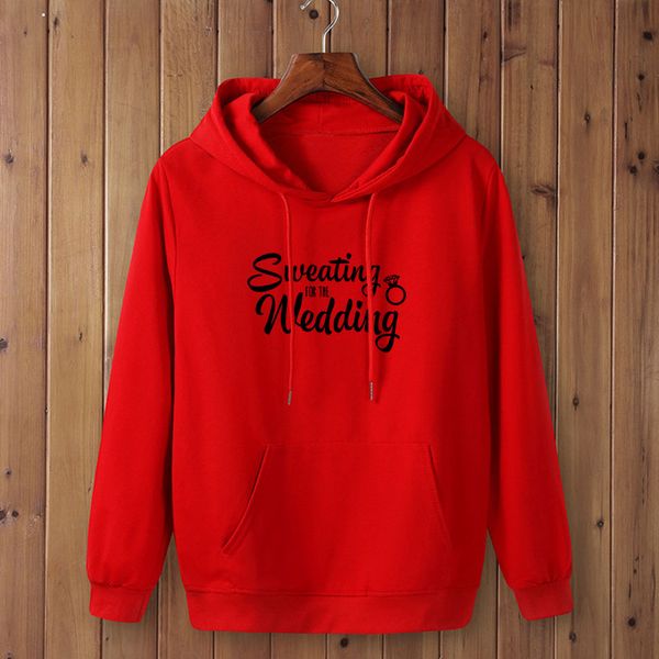 

sweating for the wedding letters print women hoodies casual funny sweatshirt for lady girl hooded hipster drop ship, Black