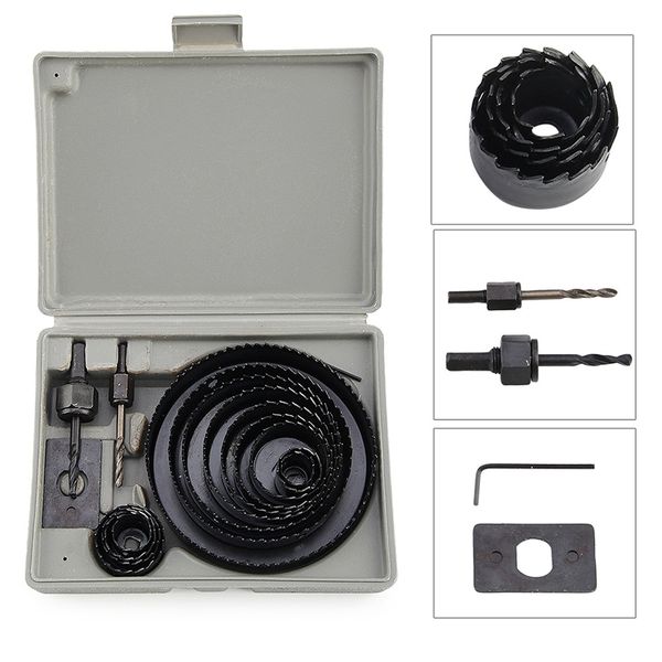 

17 hole saw kit 19-127mm metal circle cutter round drill wood alloy downlights other event party supplies