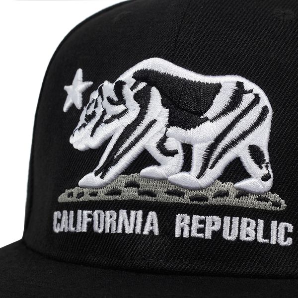 

new california republic embroidered baseball cap fashion flat snapback caps outdoor shade hip hop hats men women universal hat, Blue;gray