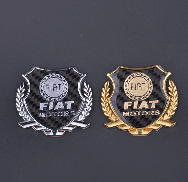 

2pcs fiat refinement 3d logo emblem badge graphics decal car sticker