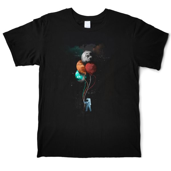 

the spaceman trip designer funny t-shirt astronaut men cotton fashion t-shirt crew neck short sleeve street tees shirt casual printed, White;black