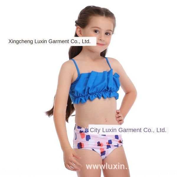 

2020 girls' cute split children's parent-child 2020 girls' swimsuit cute split children's parent-child swimsuit, White;black