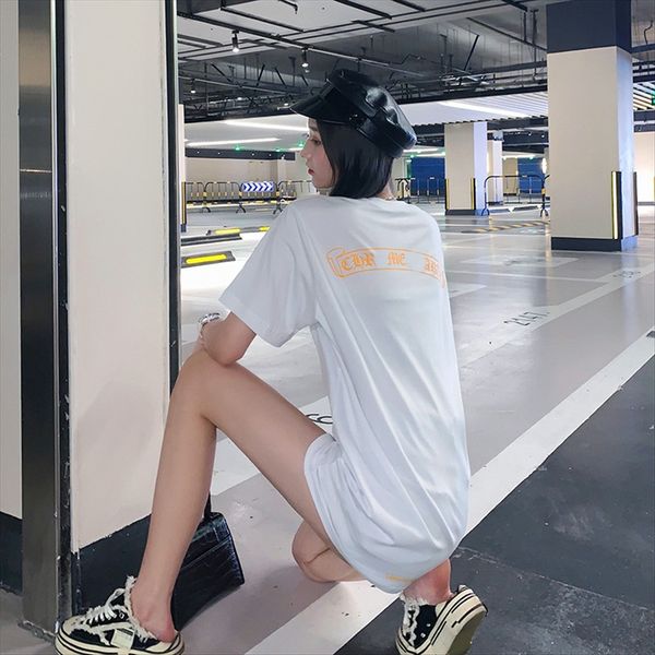 

short-sleeved women's 2020 cotton t-shirt summer european women's loose fashion brand ins pure cotton t-shirt women, White