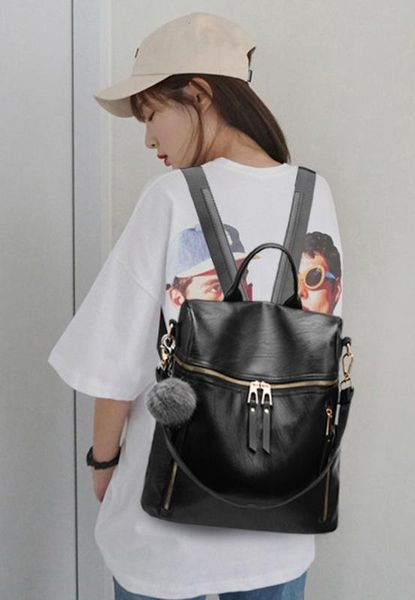 

2020pu leather hipster women's backpack artistic backpack clear back pack small