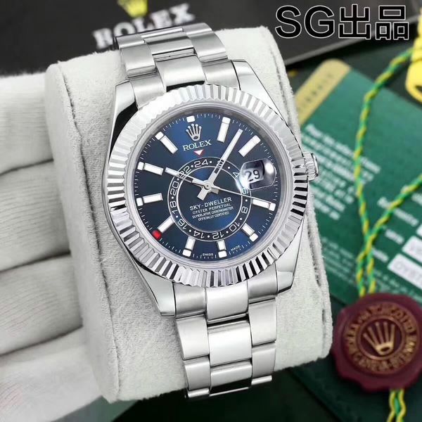 

2021 good quality brand watche 40mm famou 13 rolex men watch men automatic menchanical movement apphire gla with green box 21, Slivery;brown