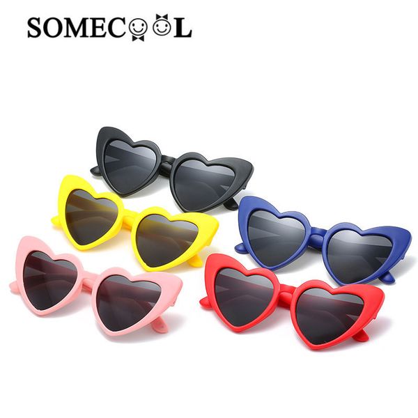 

kids silicone polarized sunglasses lovely heart sun glasses uv400 children party sunglasses 3-7 years child n113, White;black