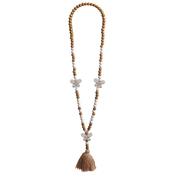 

hanging handmade chain tassel pendant ornaments necklace wood charming jewelry attractive sweater party gift, Silver
