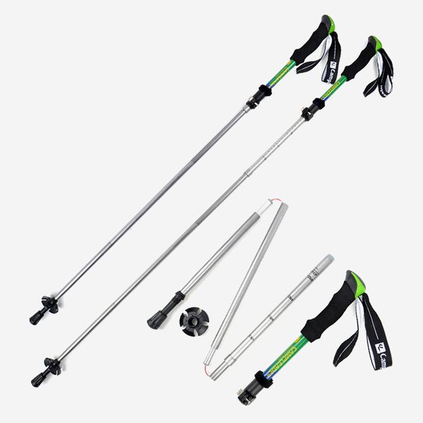 

gear folding trekking pole convenient outdoor climbing walking supply 1pc