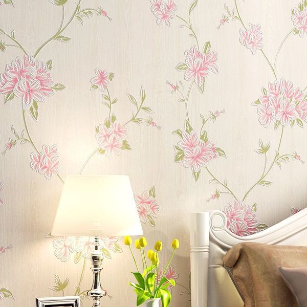 Gratuit Images Acheter Style Coreen Romantique Rose Fleur 3d Papier Peint Pour dernière salutations