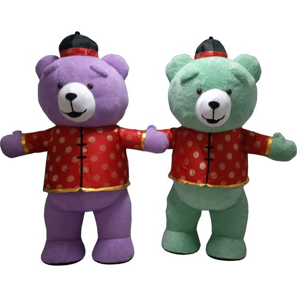 

1,95 fur медвежонок mascot надувной костюм костюм партии cosplay игры платье эпикировка реклама carnival halloween xmas взрослых